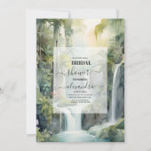 Tropical Beach Palm Leaf Brautparty Einladung (Vorderseite)