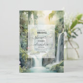 Tropical Beach Palm Leaf Brautparty Einladung (Stehend Vorderseite)