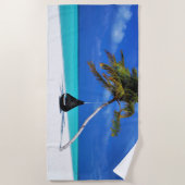 Tropical Beach Palm Relax Strandtuch (Vorderseite)
