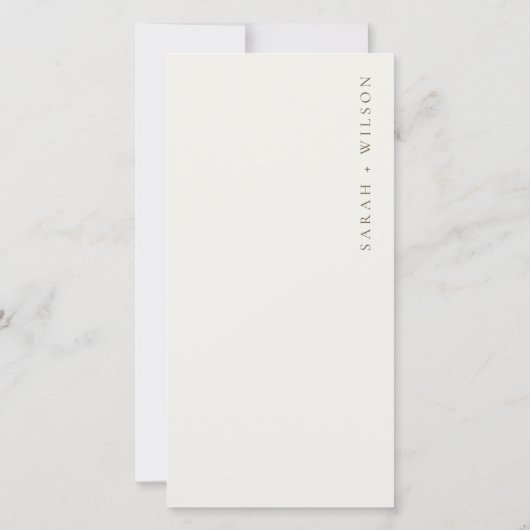 Tropical Beach Palm Sketch Wedding Gold Menü Card Dankeskarte (Rückseite)