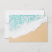 Tropical Beach Palm String Lights Wedding RSVP Karte (Rückseite)