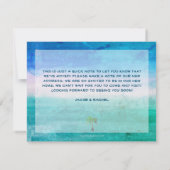 Tropical Beach Palm Tree Blue Green Moving Ankündigung (Rückseite)