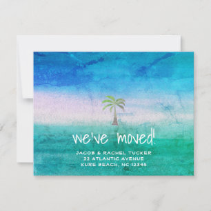 Tropical Beach Palm Tree Blue Green Moving Ankündigung