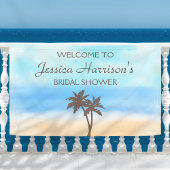Tropical Beach Palm Tree Brautparty Banner