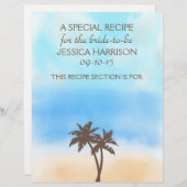 Tropical Beach Palm Tree Brautparty Divider (Vorne/Hinten)