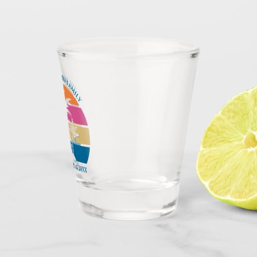 Tropical Beach Palm Tree Custom Spring Break Trip Schnapsglas (Rechts)