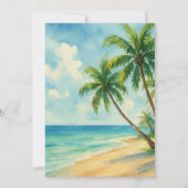 Tropical Beach Palm Tree Destination Brautparty Einladung (Rückseite)