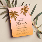 Tropical Beach Palm Tree Modernes Brautparty Einladung