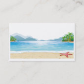 Tropical Beach Palm Tree Ocean Custom Visitenkarte (Rückseite)