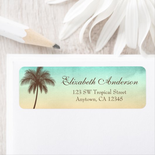 Tropical Beach Palm Tree Personalisiert (Insitu)