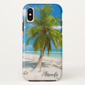 Tropical Beach Palm Tree Personalisiert Case-Mate iPhone Hülle (Rückseite)