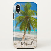 Tropical Beach Palm Tree Personalized Case-Mate iPhone Hülle (Rückseite)