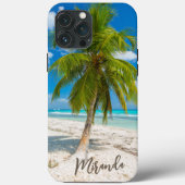Tropical Beach Palm Tree Personalized Case-Mate iPhone Hülle (Rückseite)