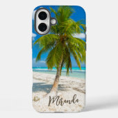 Tropical Beach Palm Tree Personalized Case-Mate iPhone Hülle (Rückseite)