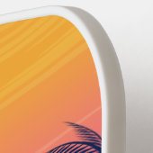 Tropical Beach Palm Tree Pickleball Sun Custom Schläger (Linke Seite)