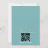 Tropical Beach Palm Tree Sea QR Code Wedding Einladung (Rückseite)