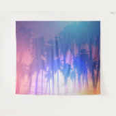 Tropical Beach Palm Tree Silhouette Ozean Wandteppich (Vorderseite (Horizontal))
