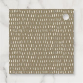 Tropical Beach Palm Tree Sketch Pale Gold Hochzeit Geschenkanhänger (Rückseite)