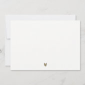 Tropical Beach Palm Tree Sketch Pale Gold Hochzeit Mitteilungskarte (Rückseite)