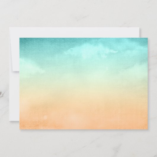 Tropical Beach Palm Tree Sweet 16 Einladung (Rückseite)