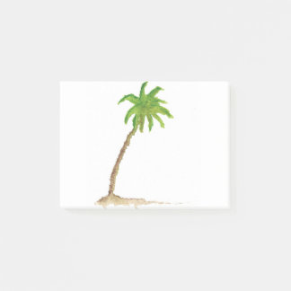 Tropical Beach Palm Tree Wasserfarbe Post-it Klebezettel