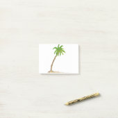 Tropical Beach Palm Tree Wasserfarbe Post-it Klebezettel (Auf Schreibtisch)