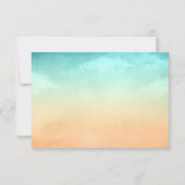 Tropical Beach Palm Tree Wedding Response Card RSVP Karte (Rückseite)