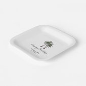 Tropical Beach Palm Trees 30th Birthday Party Pappteller (Gewinkelt)