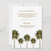 Tropical Beach Palm Trees alle in einer Hochzeit Einladung (Rückseite)