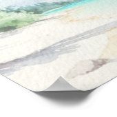 Tropical Beach Palm Trees Begrüßungszeichen Poster (Ecke)