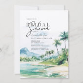 Tropical Beach Palm Trees Brautparty Einladung (Vorderseite)