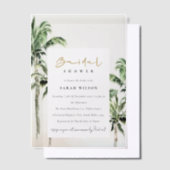 Tropical Beach Palm Trees Brautparty Pergament Einladungen (Versetzt)