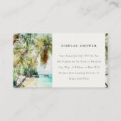 Tropical Beach Palm Trees Display Baby Dusche Begleitkarte (Vorderseite)