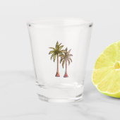 Tropical Beach Palm Trees Einfacher Sommer Schnapsglas (Vorderseite)