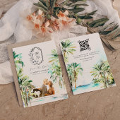 Tropical Beach Palm Trees | FOTO SAVE THE DATE