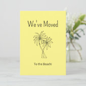 Tropical Beach Palm Trees gelb bewegen Ankündigung (Stehend Vorderseite)