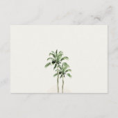Tropical Beach Palm Trees Hochzeiten QR Code UAWG Begleitkarte (Rückseite)
