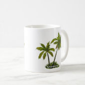 Tropical Beach Palm Trees Kaffee Tasse (VorderseiteRechts)