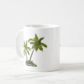 Tropical Beach Palm Trees Kaffee Tasse (Vorderseite Links)