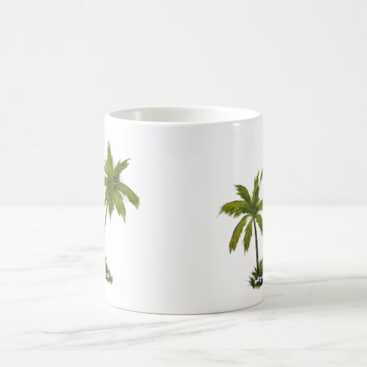 Tropical Beach Palm Trees Kaffee Tasse (Mittel)