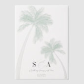 Tropical Beach Palm Trees Minimalistisch Pergament Einladungen (Vorderseite)