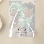 Tropical Beach Palm Trees Minimalistisch Pergament Einladungen