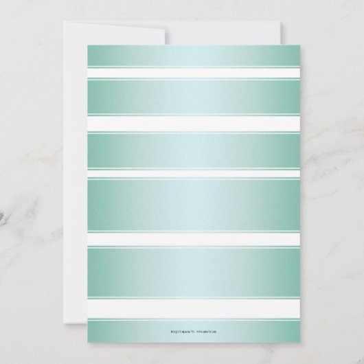 Tropical Beach Palm Trees Probe Abendessen Einladung (Rückseite)