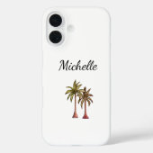 Tropical Beach Palm Trees Simple Elegant Case-Mate iPhone Hülle (Rückseite)