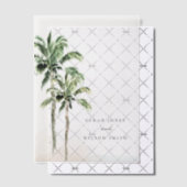 Tropical Beach Palm Trees Wasserfarbenhochzeit Pergament Einladungen (Versetzt (Einladung))