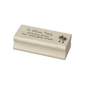 Tropical Beach Palm Trees Weihnachten Rücksendeadr Gummistempel (Stempel)