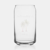 Tropical Beach Palm Trees Zeichnend Sommer Dosenglas (Rückseite)