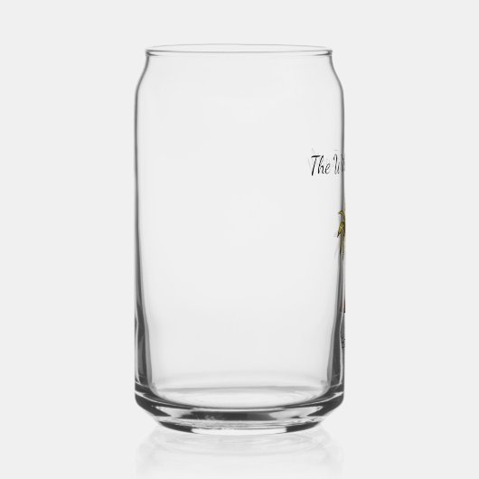 Tropical Beach Palm Trees Zeichnend Sommer Dosenglas (Rechts)