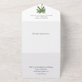 Tropical Beach Palm Trees Zielort Küste All In One Einladung (Außenbereich)