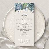 Tropical Beach Palm Wedding Menü